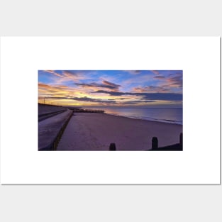 Walcott beach at sunset Posters and Art